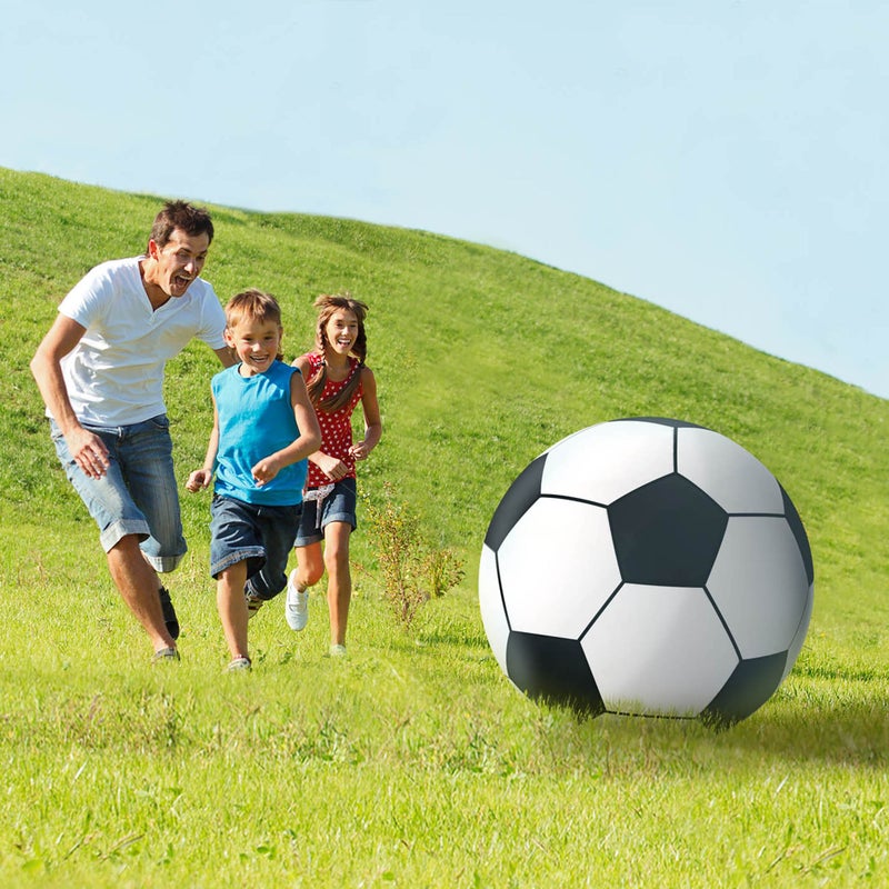 GoFloats Giant Inflatable Soccer Ball - Made From Premium Raft Grade Vinyl, Black & White 2.5 ft - Image 2